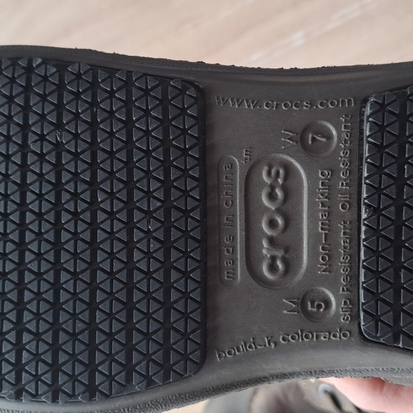 Crocs Velocity CrostrComfort Work Shoes Unisex Sz W7 M5 Lace Up Leather Non Slip - Picture 10 of 10